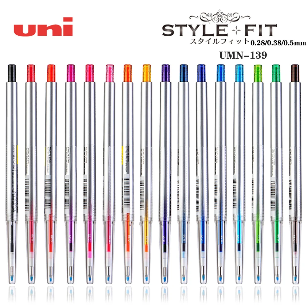 

1Pcs Japan UNI Gel Pen UMN-139 STYLE FIT 0.38/0.5mm Ballpoint Pen Push-type Gel Pen for School Supplies Multi-color Stationery