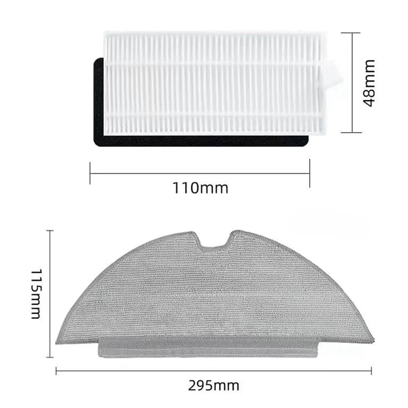 ABUD-вакуумные аксессуары для Eufy Robovac L35hybrid/L35 Hybrid + запасные части для робота Hepa-фильтр, тканевые подушечки для швабры, сменный аксессуар