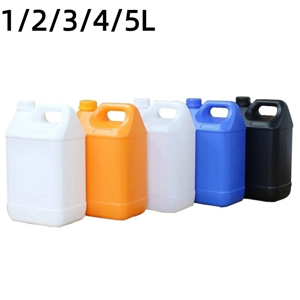 1/2/3/4/5L زجاجة بلاستيكية محكمة الغلق مع غطاء ذات سعة كبيرة HDPE دلو الغذاء الصف مختومة النفط جوهر التنظيف جيريكان #6
