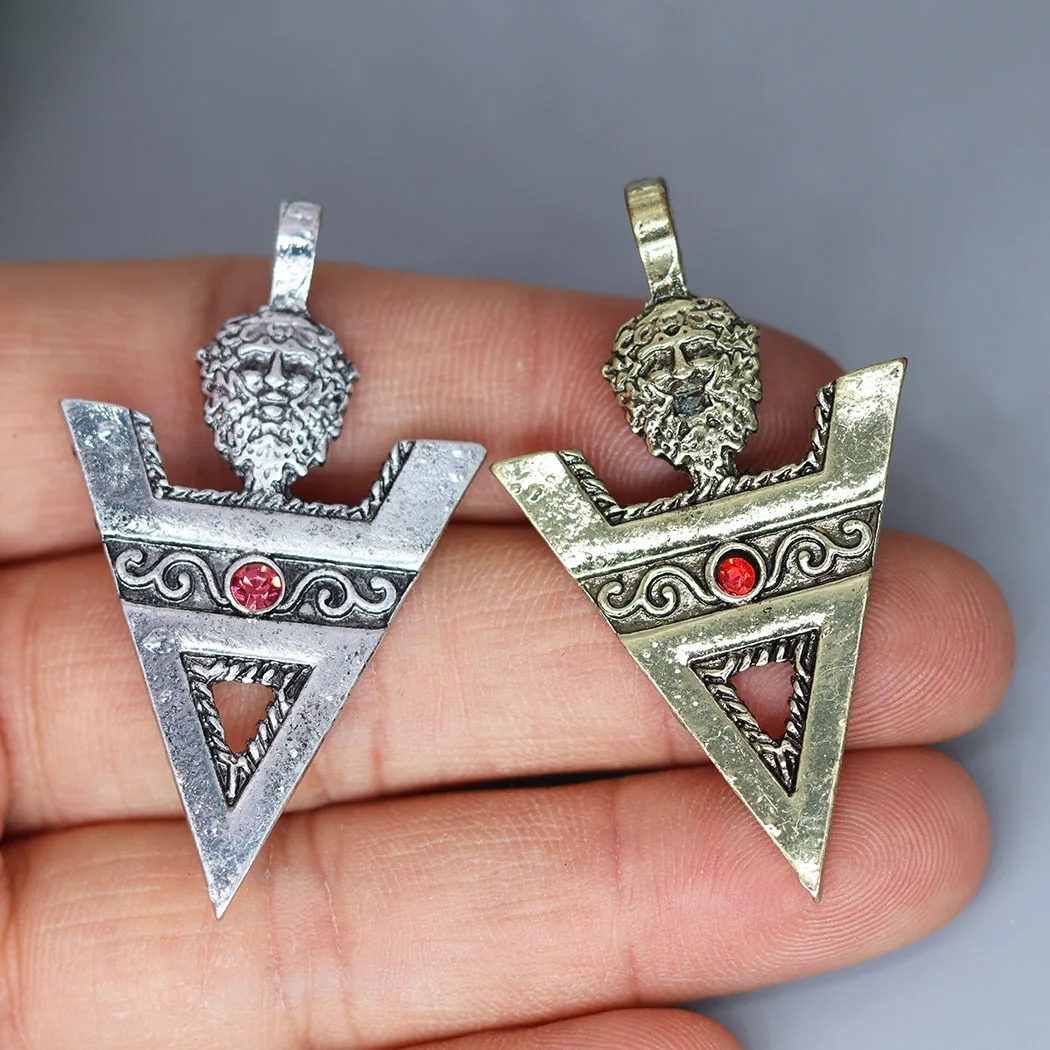 3Pcs/lot VELES Sign Of Veles Lavic Culture Pagan\'s Sign Charm Pendant For DIY Necklace Earrings Handmade Jewelry Making