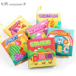 Montessori  0-12Monthes Baby Books toys Educational Newborn Infant Early Learning Cloth Book Develop Cognize Reading Puzzle Toys