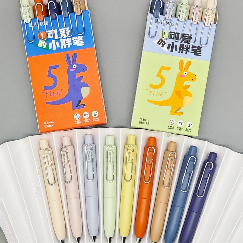 5 Teile/satz Tragbare Mini 0,5mm Kern Kurze Tasche Stift Neutral Stift Nette Carbon Stift Langlebig Kugel Spitze Stift Studenten schule Liefert – Detail 11