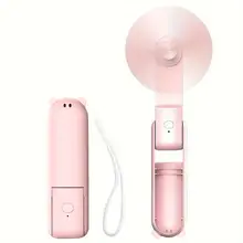 Ventilador Portátil, Mini Ventilador, Recargable por USB, 3 Velocidades Ajustables, Ventilador de Mano Plegable para Pestañas, para Niñas y Mujeres