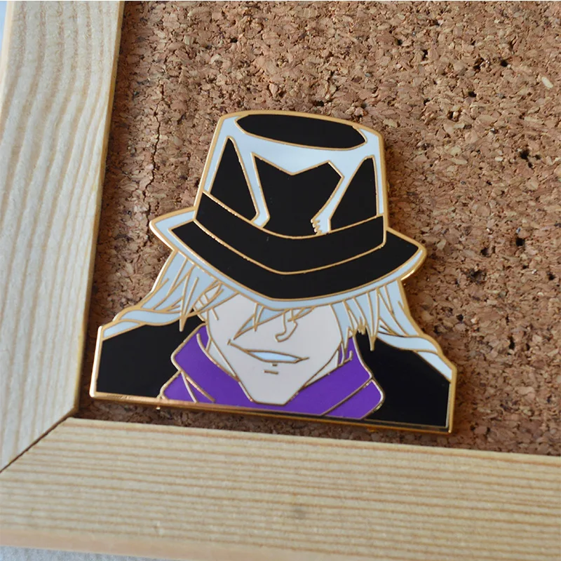 Detective Conan Original Authorized Peripheral Badges Kaitou Kid Ai Haibara Anime Animation Laser Bar Badge I.1304779390