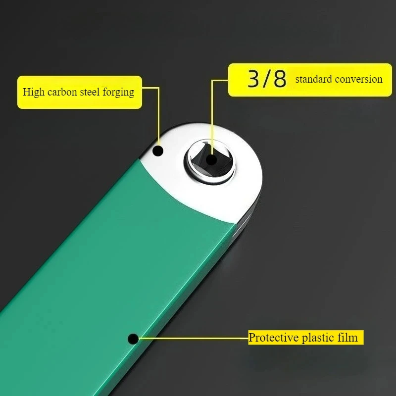 Dual Head Offset Extension Wrench Multi Functional Tool with 1/2 1/4 3/8 Drive Adapters Universal for Tight Spaces image 5