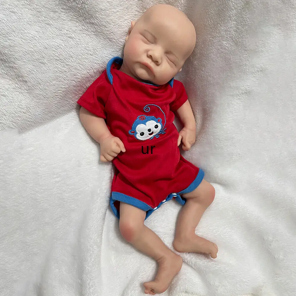 1:1 Lifelike Visible Veins Silicone Reborn Baby Boy Dolls Cute and Realistic Newborn Handmade Doll for Kids Birthday Gift