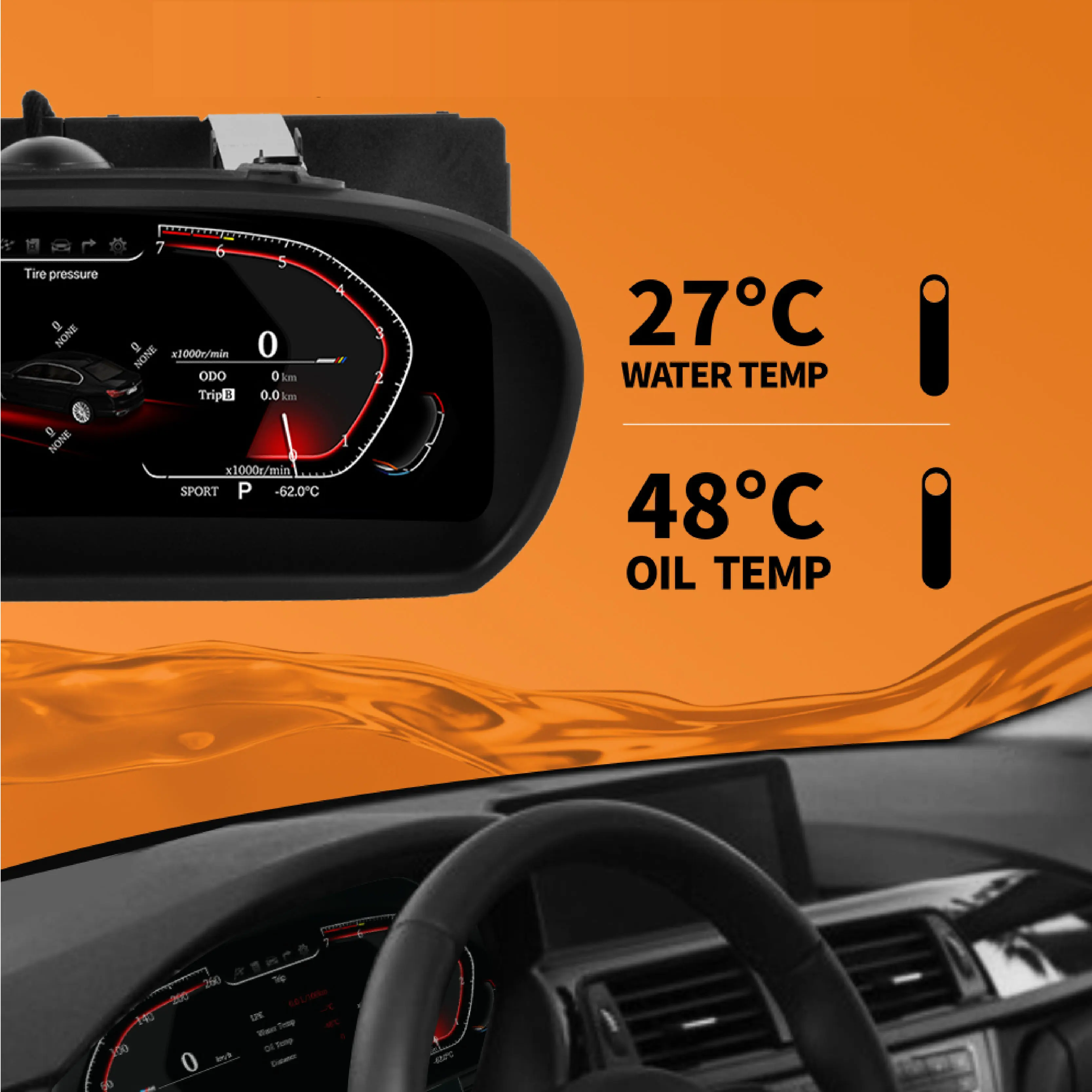 2023 Linux Car Digital Cluster instrument for BMW 1 Series E81 E82 E87 E88 Car LCD Dashboard Panel Virtual CockPit Speedometer