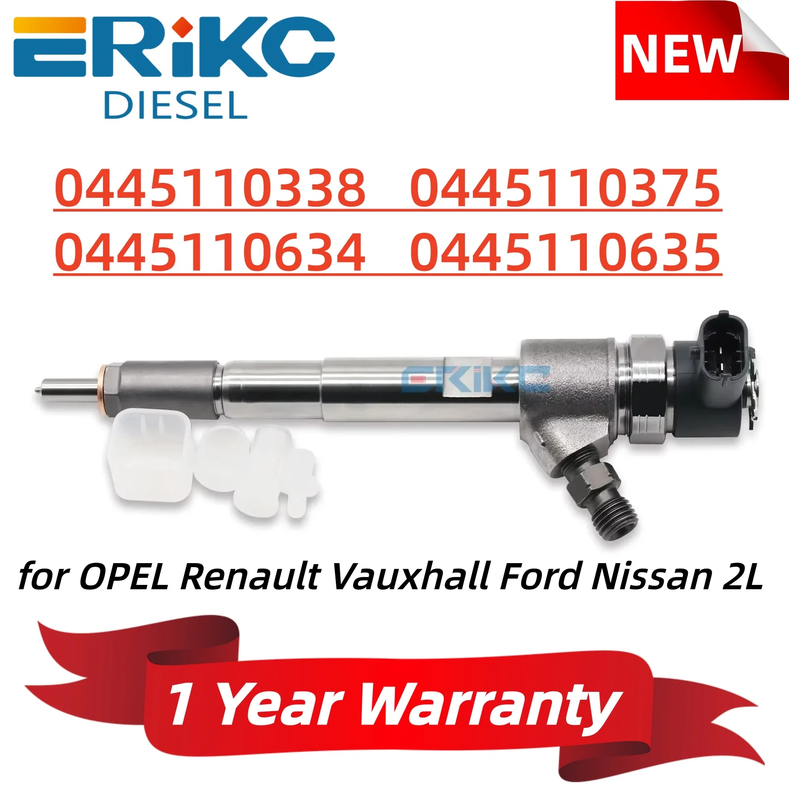 0445110338 0445110375 Common Rail Injector 0445110634 0445110635 for OPEL Renault Vauxhall Ford Nissan 2L 0986435205 0986435234