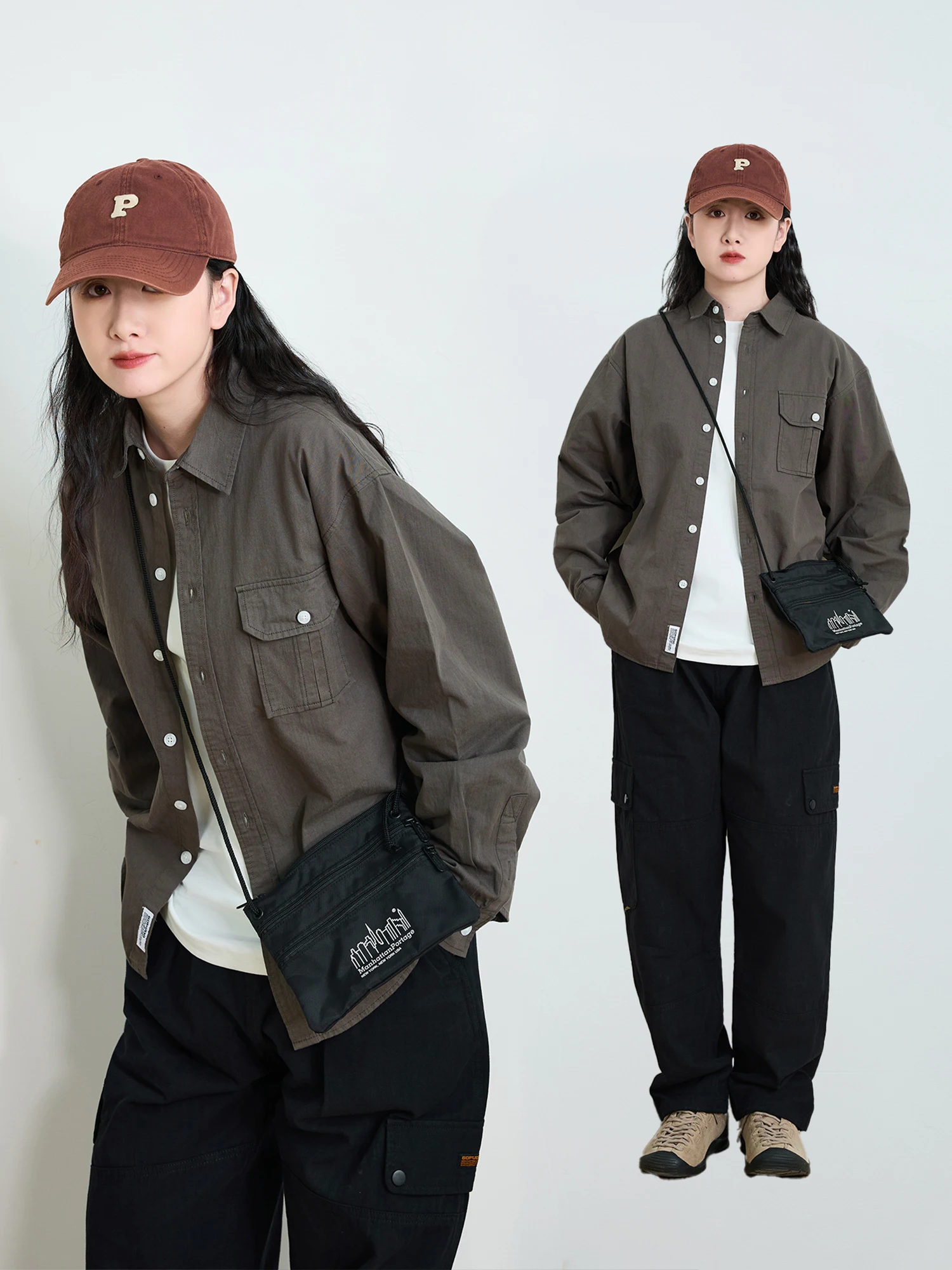 

Весенне-осенняя свободная хлопковая рабочая рубашка с длинным рукавом для мужчин и женщин, повседневная, винтажная, универсальная, удобная рубашка