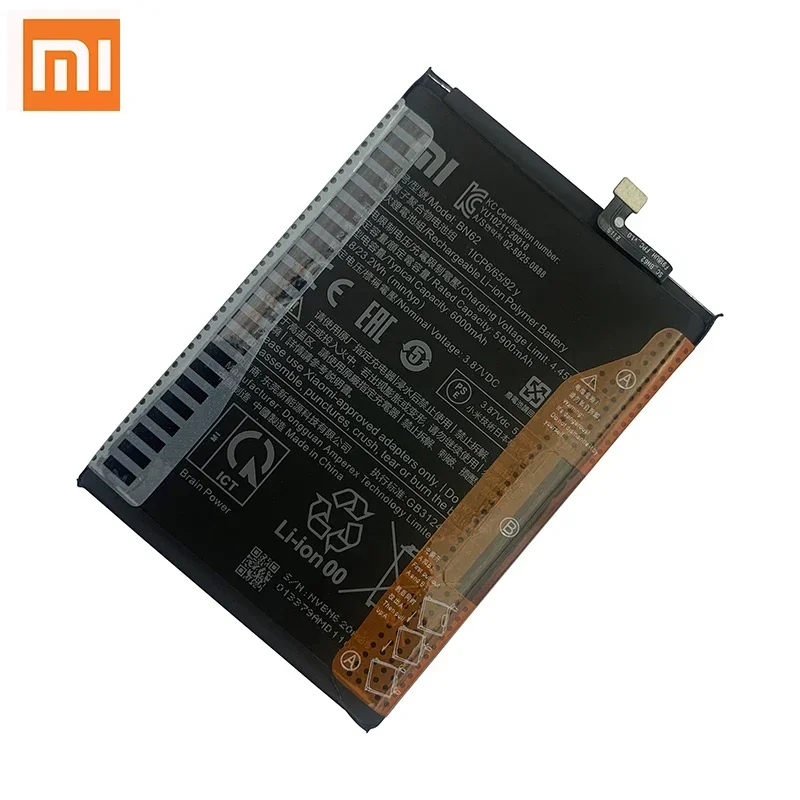 Original 100% New BN62 Replacement 6000mAh Battery For Xiaomi Pocophone POCO M3 Redmi Note 9 9T Note9T Phone Batteries Bateria