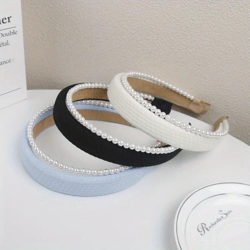 

Elegant Pearl Hairband Headband Hair Hoop Non-Slip Vintage Style for Women Girls Spring Summer Daily Outings Hair Accessories