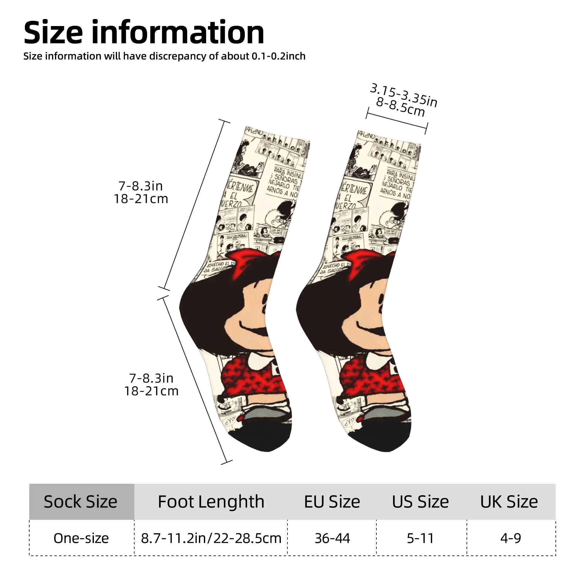 Mafallas الكرتون الجوارب القوطية جوارب النساء الرجال مريحة في الهواء الطلق الجوارب الخريف مخصص المضادة للانزلاق الجوارب