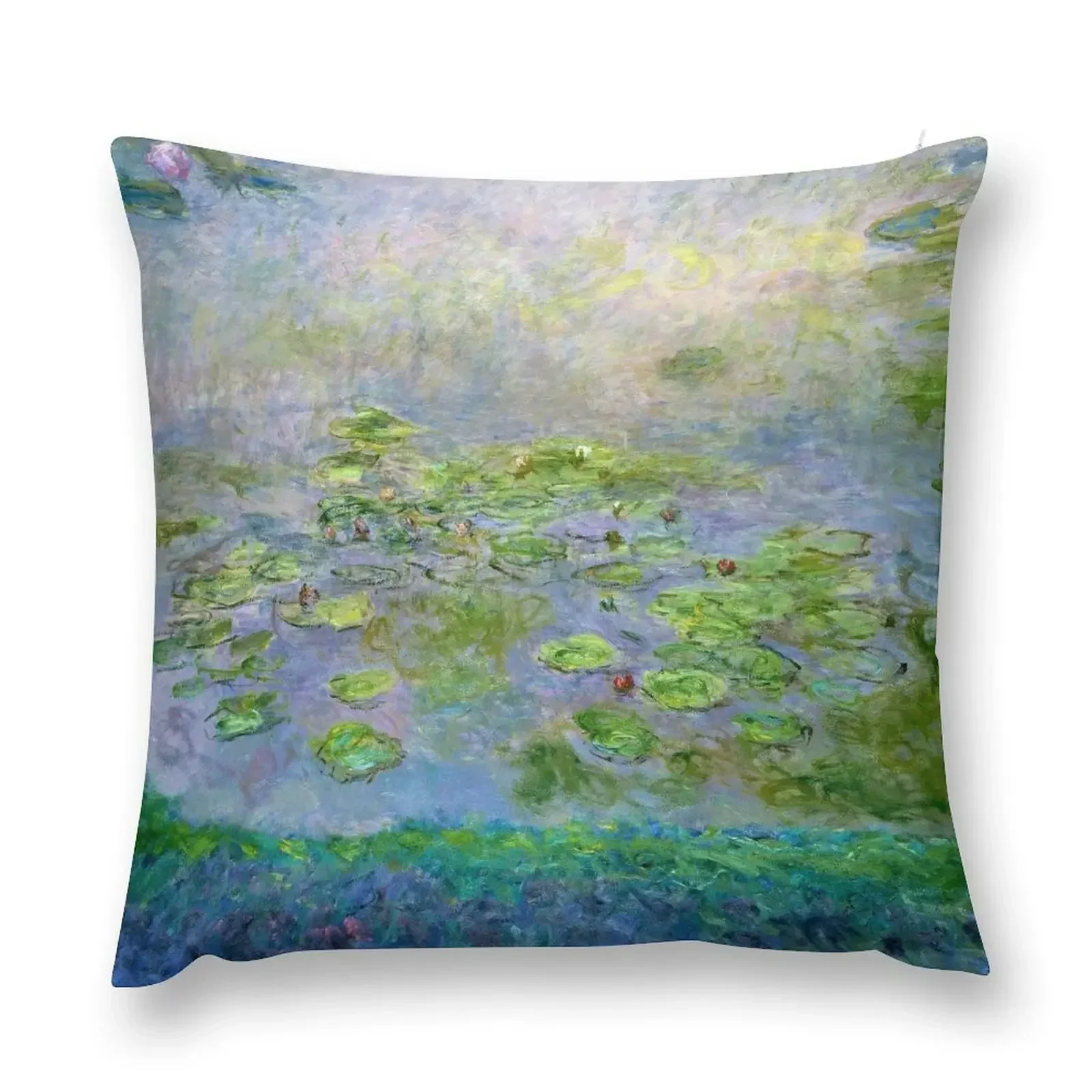 1914-Claude Monet-Nymphéas-181 x 201 Throw Pillow Pillow Cover Sofa Cushions pillow