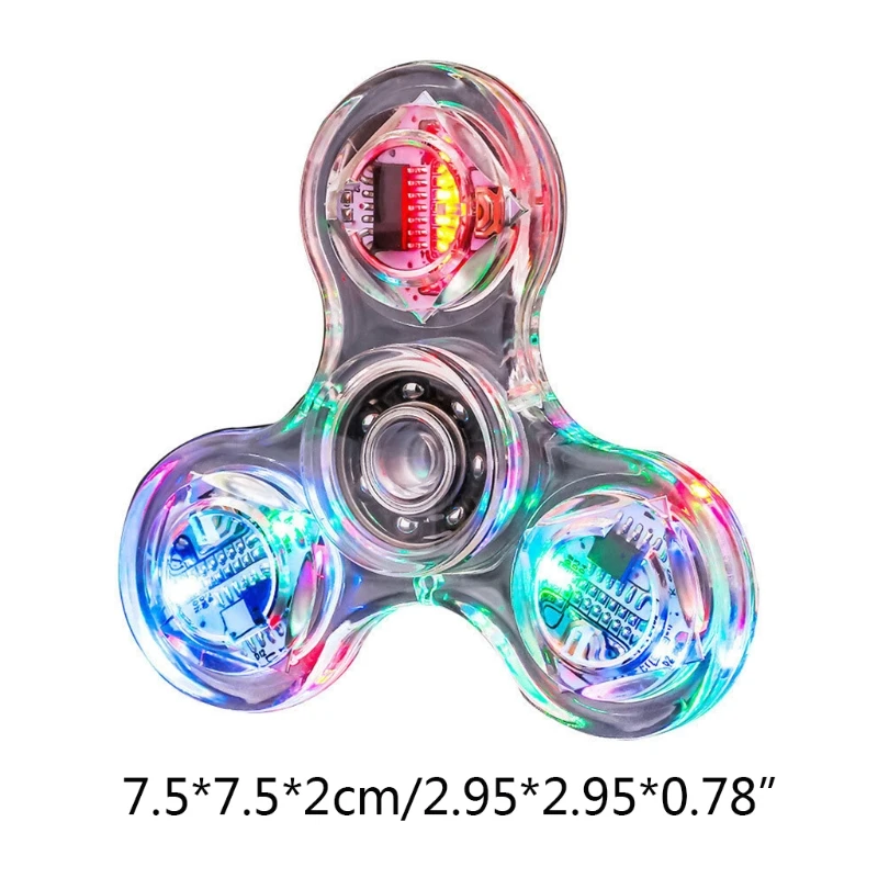 3’’ Handhold LED Rotating Spinner Finger Toy Adults Kids Hand Ability Exerciser Drop Shipping