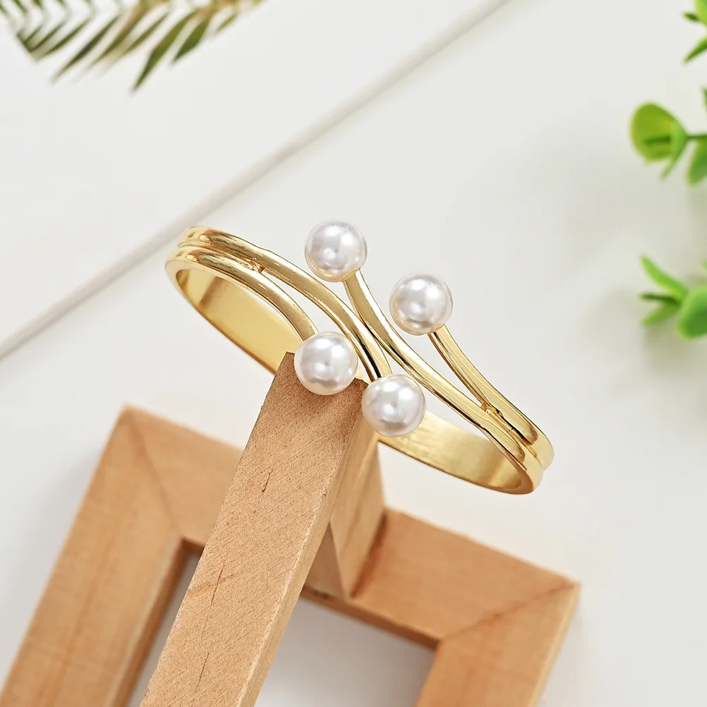 

2Pcs Alloy Curtain Tiebacks Metal Pearl Decorative Clips Curtain Holdbacks Home Ornament Home Decor Window Holdbacks