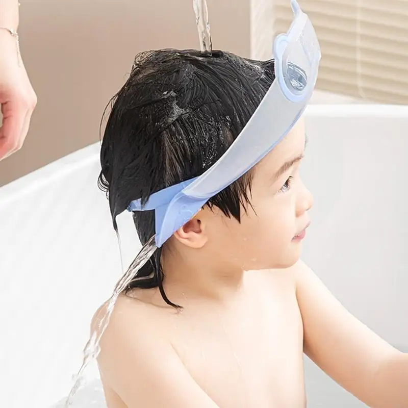 

Bath Hat Adjustable Protective Hair Washing Caps for Toddler Cartoon Shower Caps Enjoy Safe Bath Hour