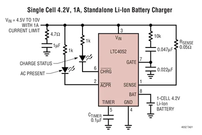 LTC4052 LTC4052EMS8E-4.2 - Lithium-Ion Battery Pulse Charger with Overcurrent Protection