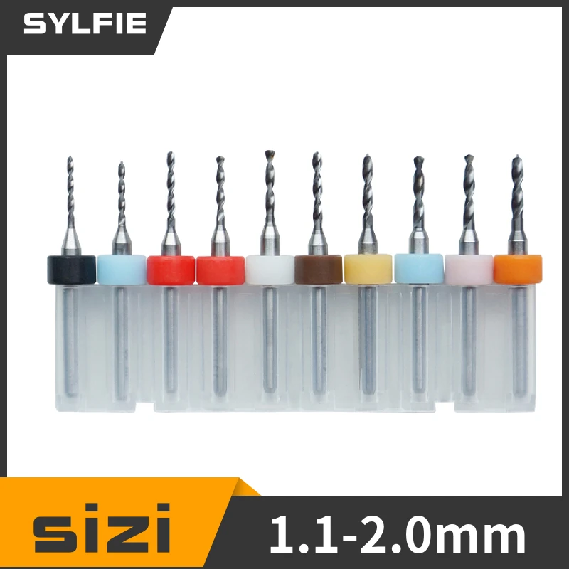 Imagem -04 - Mini Cnc Drilling Bit Grupo Carbide Pcb Drill Bits Placa de Circuito de Impressão Importação 0.1 Mm3.0 mm 10 Pcs