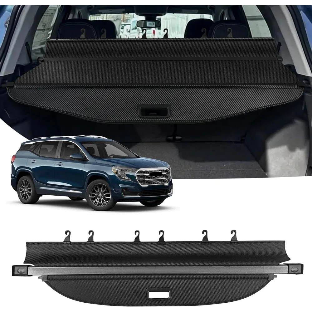 

Retractable Trunk Cover for Chevy Equinox/GMC Terrain, All-Weather Shade Cargo Protection Carbon Fiber