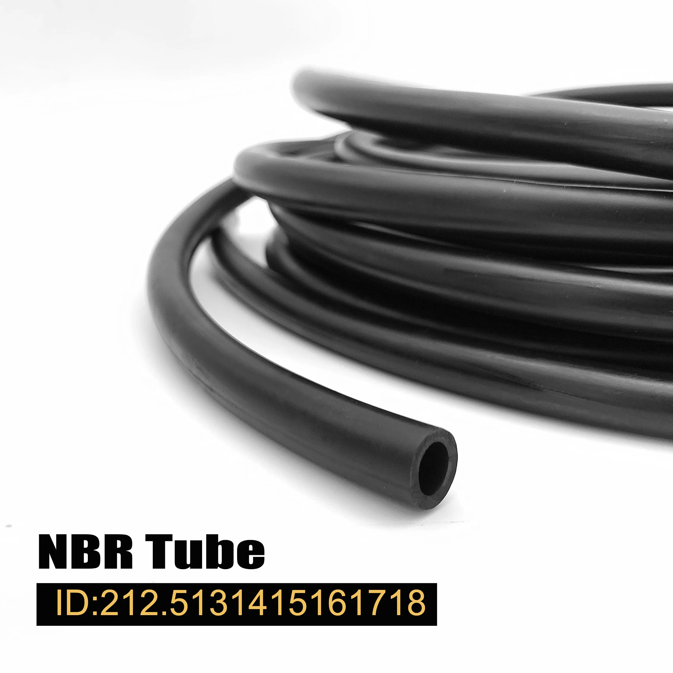 NBR Nitrile Rubber Oil/Abrasion/Aging Resistant Hose ID 2 2.5 3 4 5 6 7 8 mm Flexible Fuel Line Tube for Hydraulic Systems