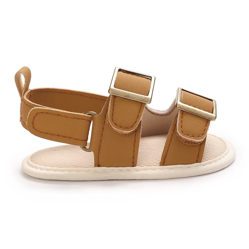 صيف جديد نمط 0-1 سنة طفل قطعة واحدة مشبك الصنادل صنادل شاطئ مسطحة عادية أحذية المشي