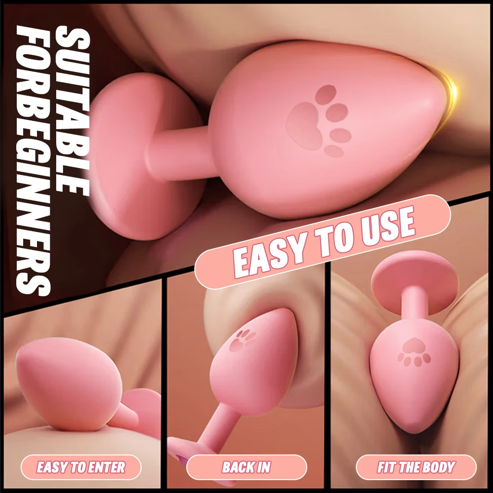 Anal Butt Plug Sex Adult Toys for Women Men Silicone Buttplug 3 Sizes for Beginner Masturbator Anal Trainer with Diamond Unisex - Image 2