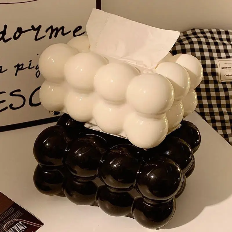 Cloud Style Tissue Box Light Luxury Creative High-End Ornament Easy to Clean for Dining Table Office Car Daily Use view 2