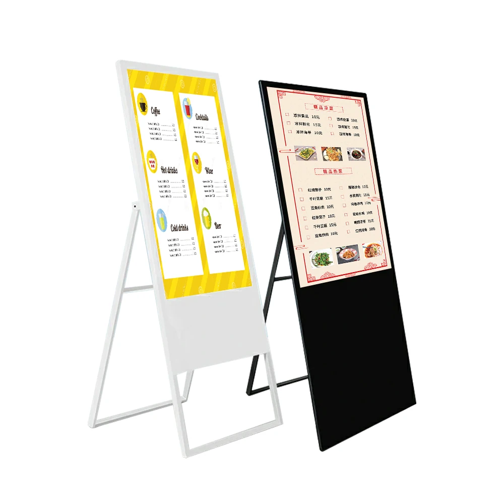 

32 Inch Super Slim Full Screen Advertising Media Player Lcd Screen Kiosk Portable Indoor Digital Signage Menu Boards