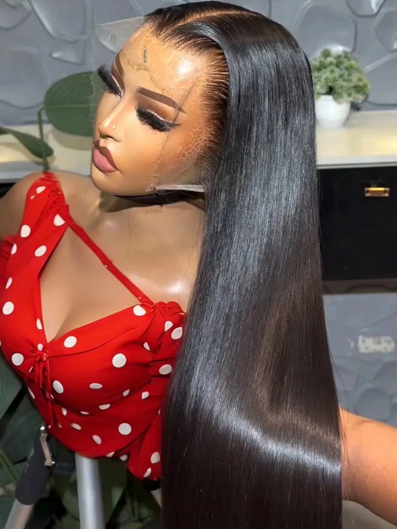 250% Density Straight Human Hair Wigs 40 Inch 13x4 13x6 Lace Frontal Wigs Brazilian Human Hair 5x5 Glueless WIgs For Women