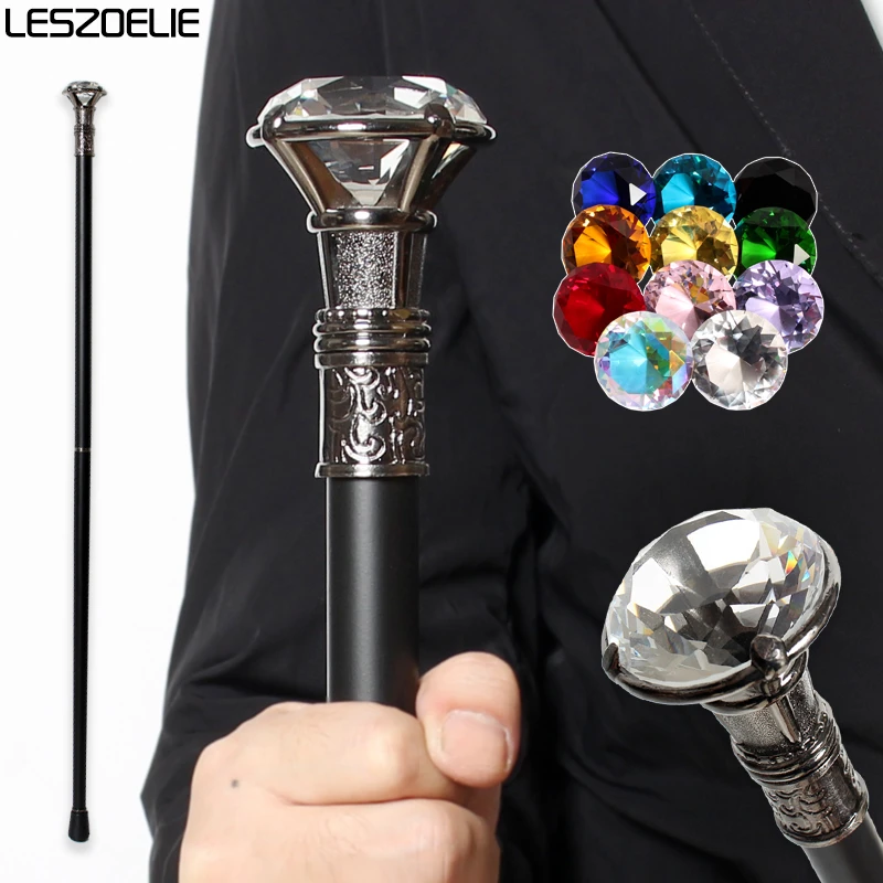 

10 Colors Diamond Type Handle Luxury Walking Stick Canes Men Decorative Walking Cane Women Elegant Fashion Vintage Walking Stick