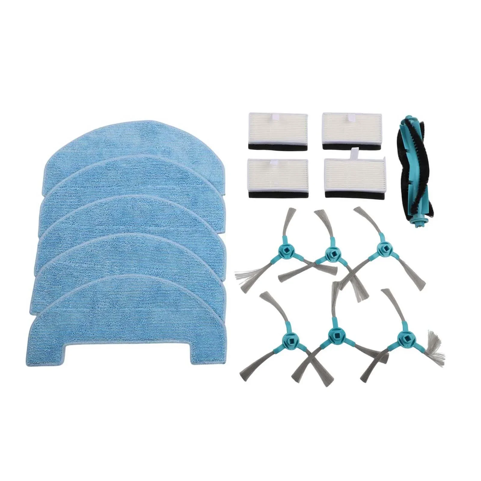 16PCS Vacuum Cleaner Accessories Set With Roller Brush Side Brush Filters And Mop Cloth For TESLA For RoboStar For IQ400 Plus