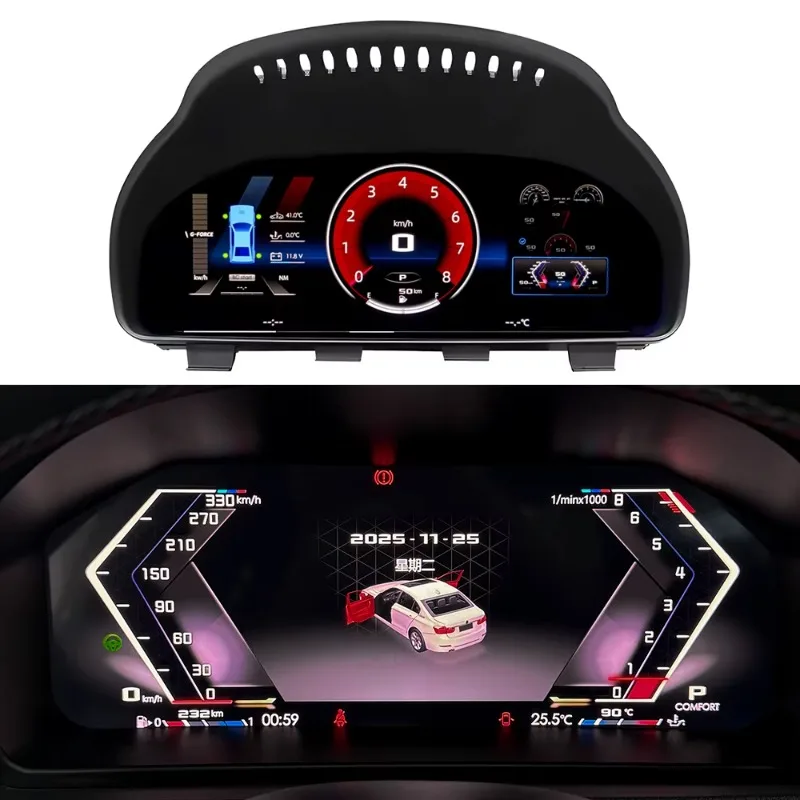 Digital Dashboard for 7 Series F01 F02 F03 F04 2008-2012, 12.3" Full LCD Instrument Cluster Supports HUD, All OEM Functions