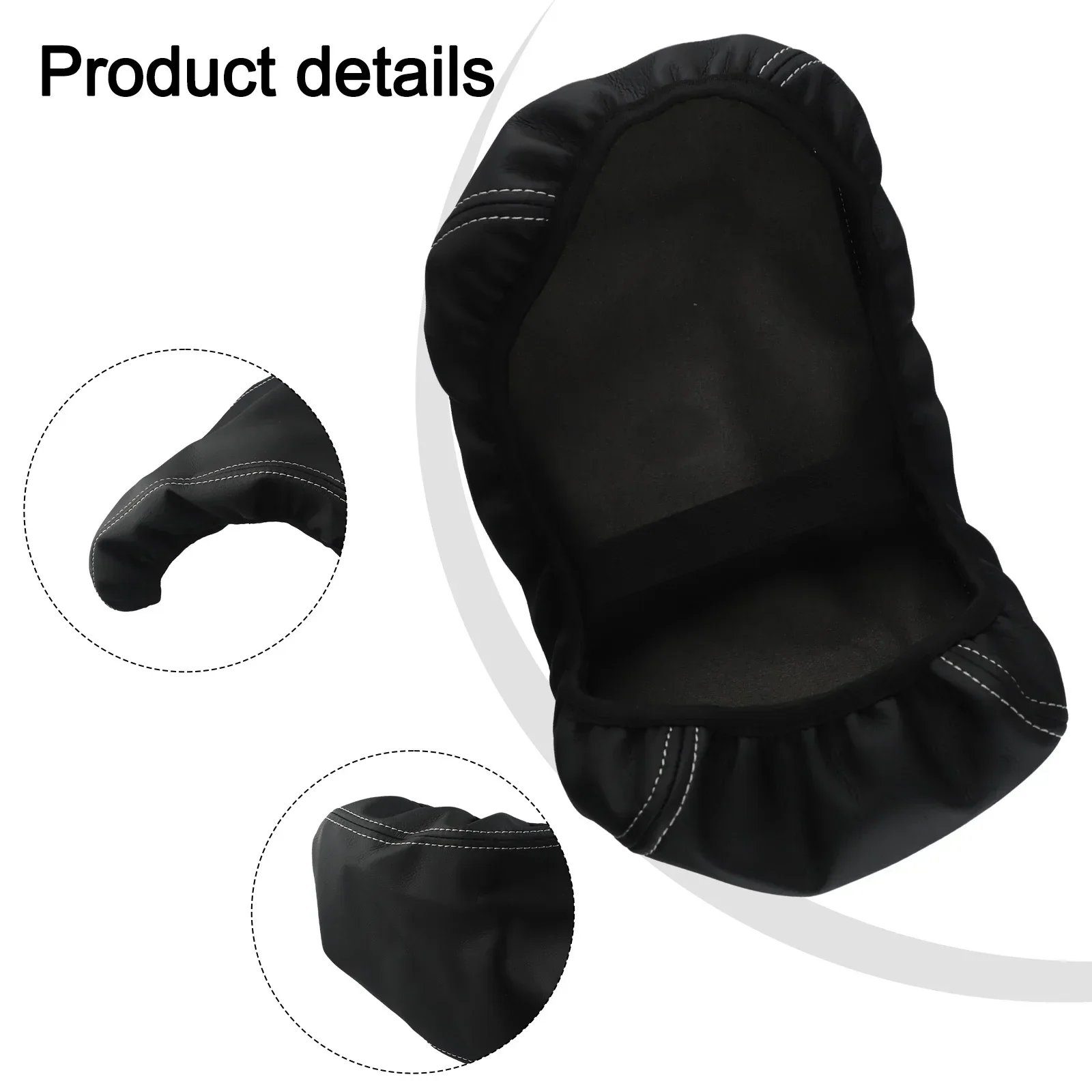 No Need For Disassembly And Assembly Microfiber Leather Armrest Cover Black Leather Clear Texture Enhances Aesthetic Appearance