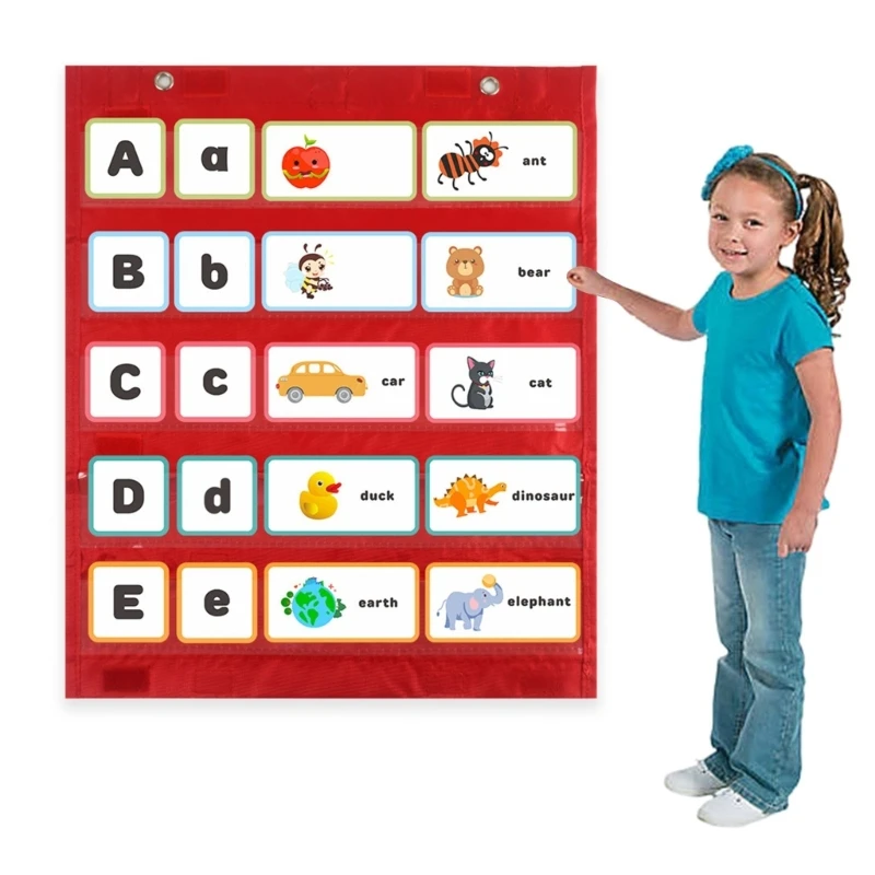 

Teaching Chart 5-layer Pocket Chart for Classroom, Kindergarten, Preschool Learning Activities