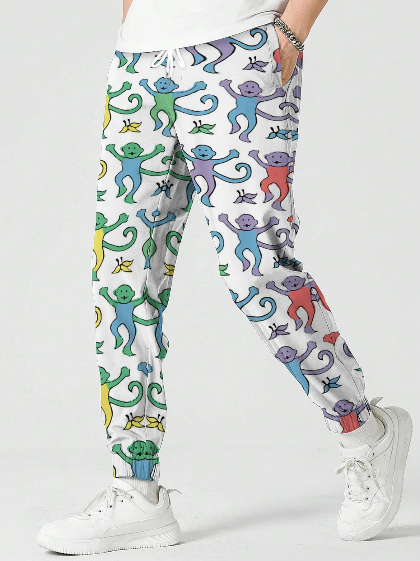 

HX Funny Monkeys Pants Fashion Brand Design Pattern 3D Printed Sweatpants Casual Joggers Men Women Clothing Dropshipping