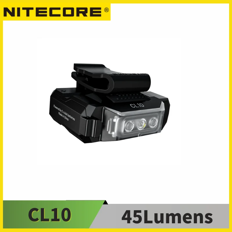 

NITECORE CL10 Многоцелевой сверхлегкий светильник на клипсе, 45 люмен, с 2 батареями AAA