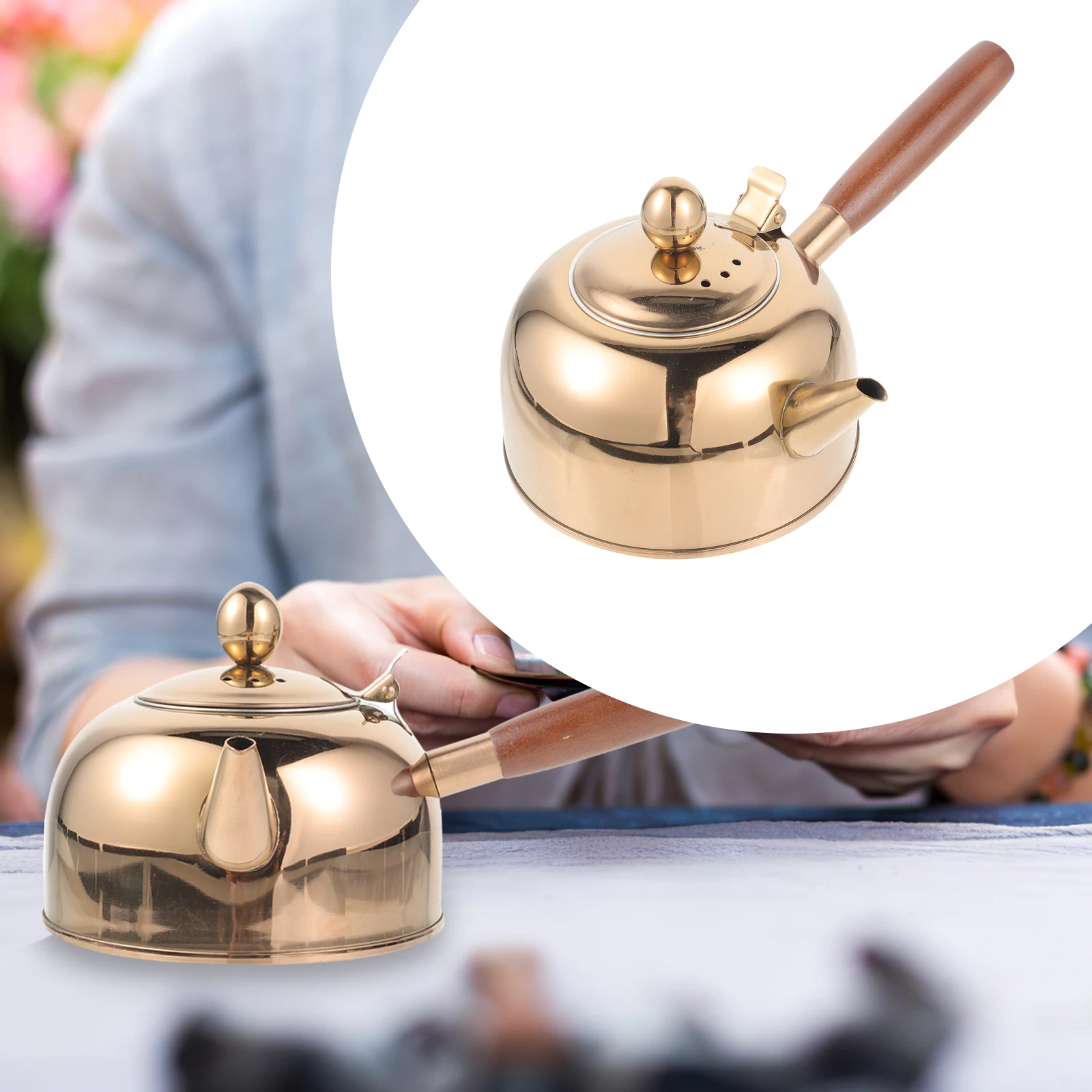 

Stainless Steel Stovetop Pot With Side Handle For Home Professional Use Kitchen Water Heating Portable Tea Kettle