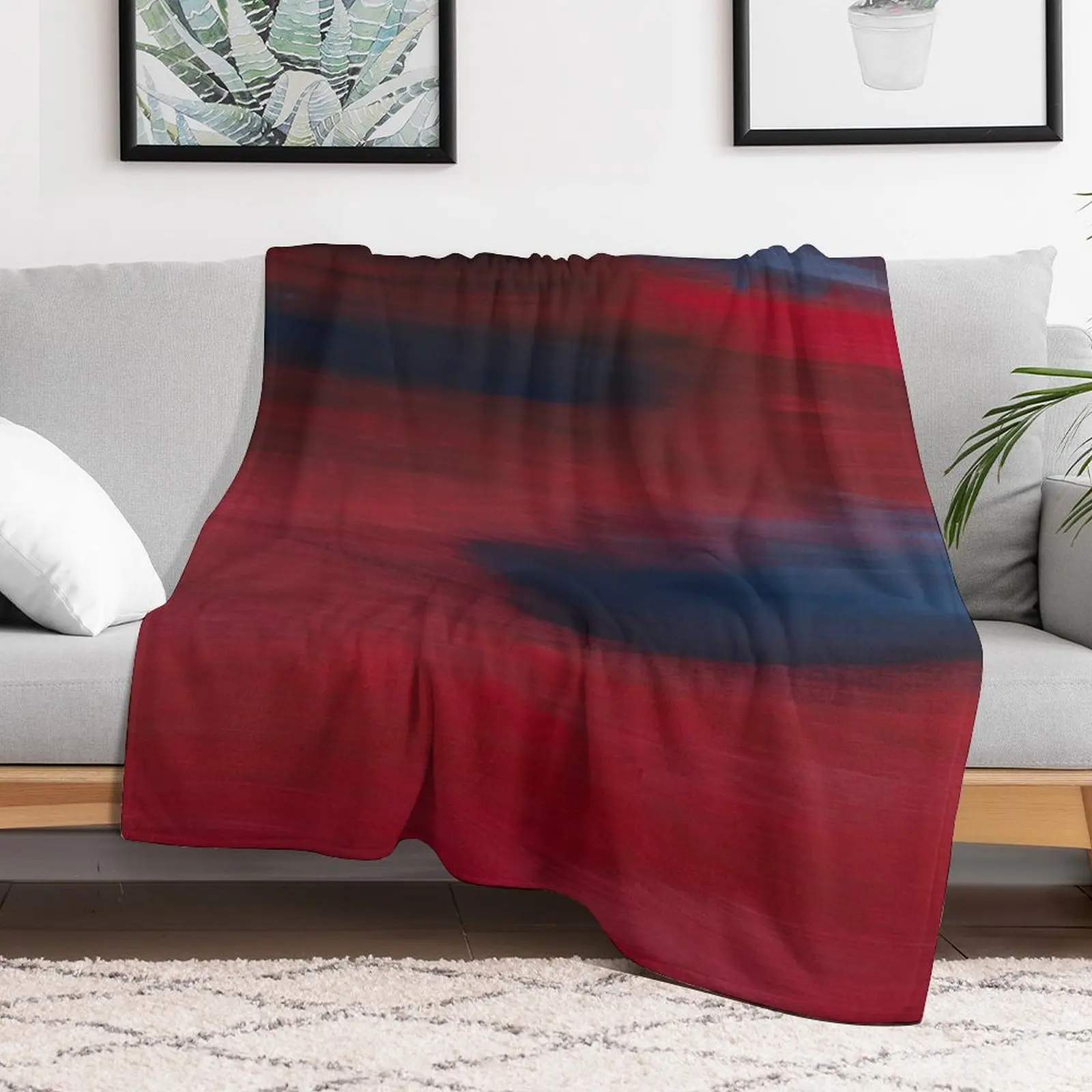 Red Blue Color Swipes Throw Blanket Soft Big Sofa Quilt Baby Blankets