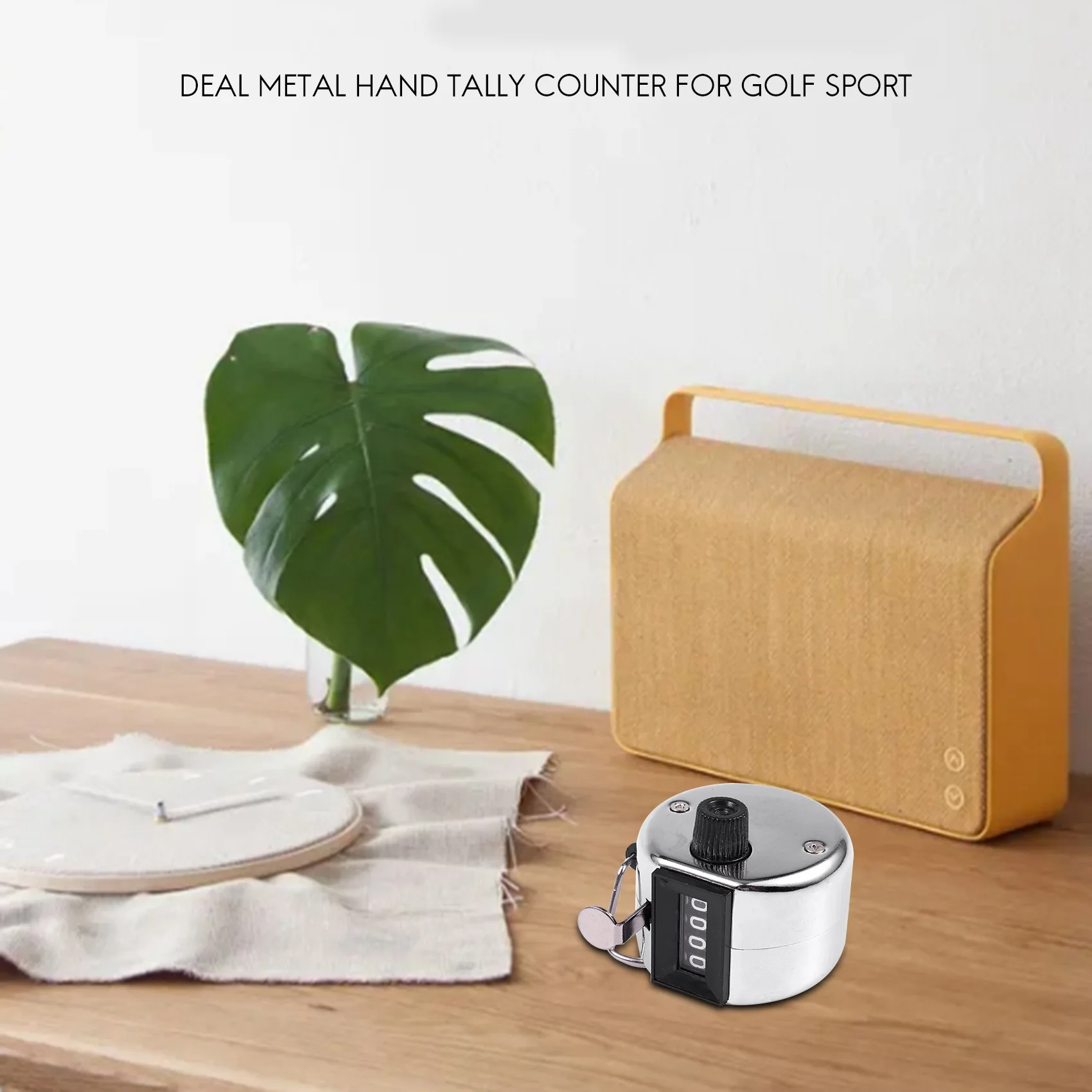 4-stellige Nummer Clicker Golf Hand Tally Click Counter Silber