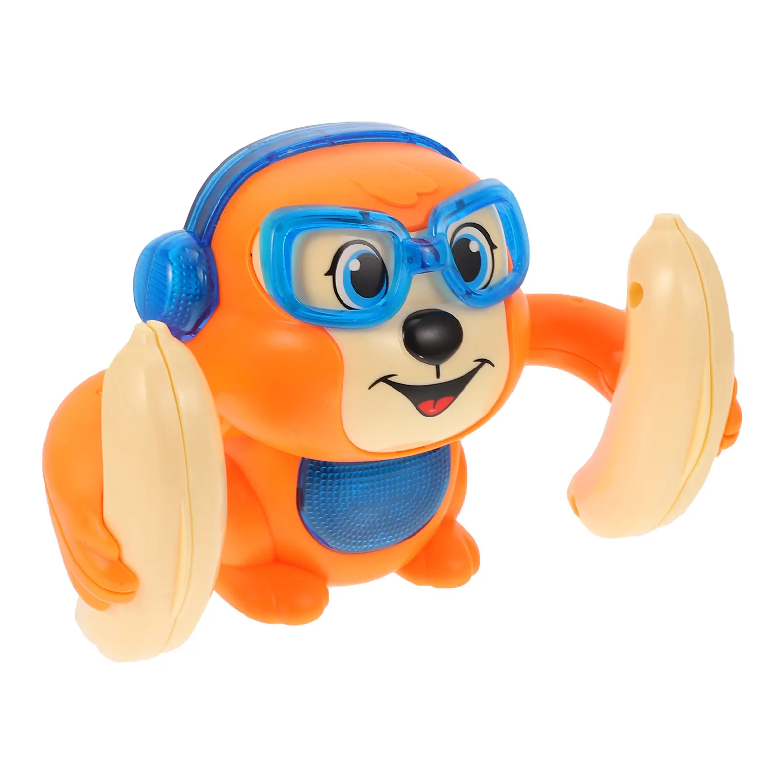 Macaco Elétrico com Controle de Voz, Jogo de Rotação Interativo, Brinquedo Musical e Luminoso para Crianças, Brinquedo Educacional de Animais