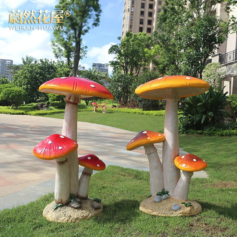 

Outdoor landscaping landscape simulation mushroom kindergarten ornament park courtyard garden decoration resin handicraft
