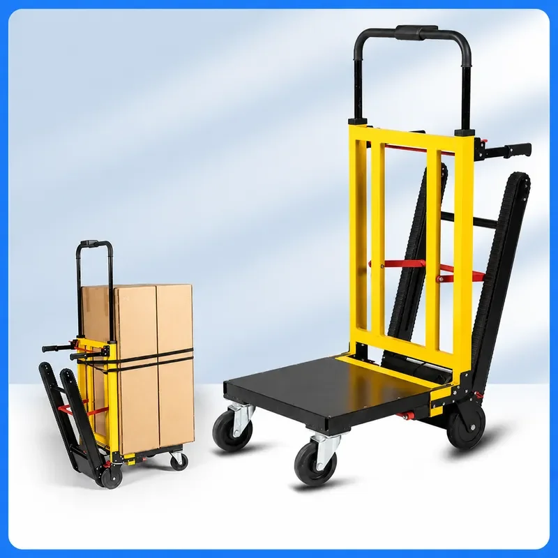 Wholesale Electric Hand Truck Heavy Duty Crawler Light Folding Trolley Carrier Tool for Pulling Goods and Climbing Stairs