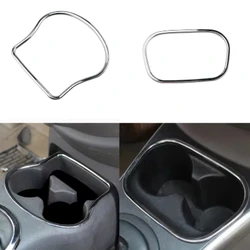 Water Cup Trim for Nissan Versa Latio Almera Sunny 2011 - 2017 Car Glasses Holder Cup Circle Cover Sticker ABS Chrome