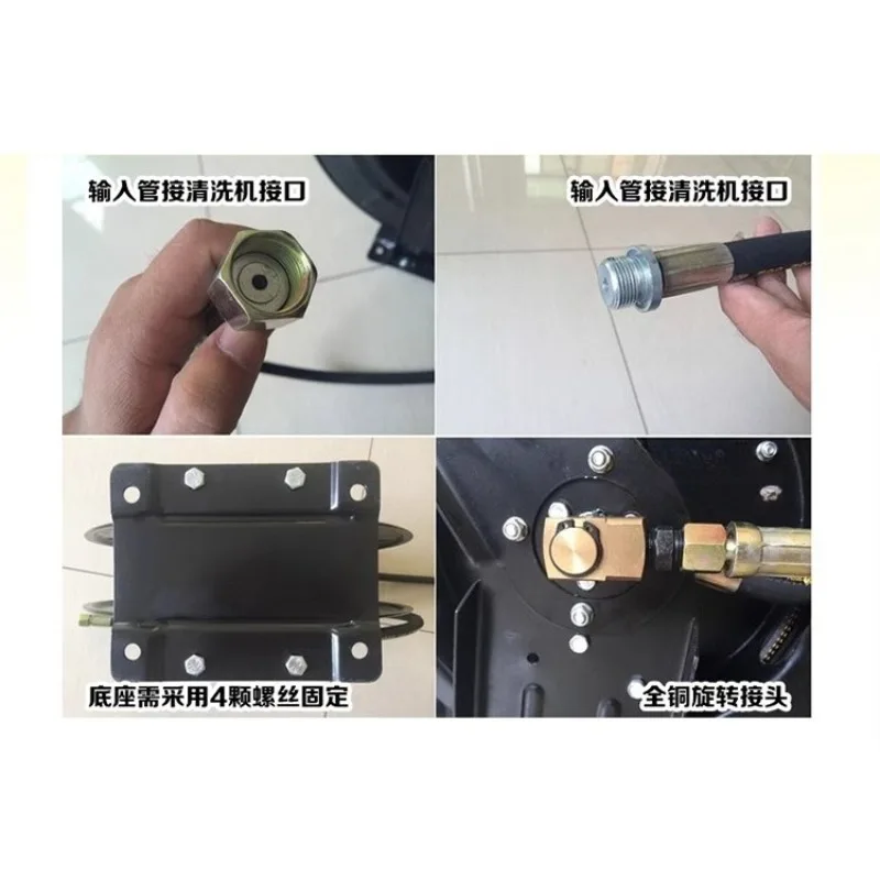 Hogedruk automatische terugspoelslanghaspel – anti-burst slang voor wasmachine en luchtpistool