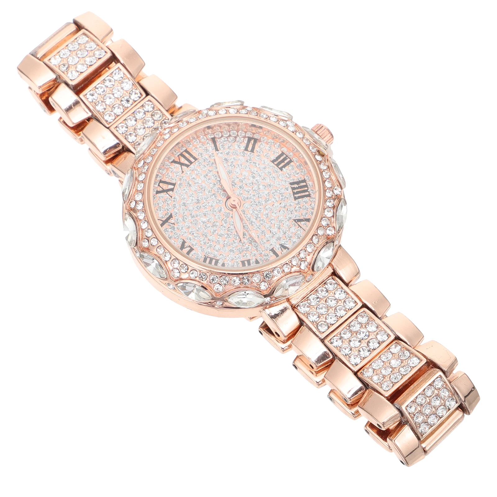 1pc Rhinestone Watch Women Girls Students Wrist Watch Quartz Wristwatch Adjustable Strap Lady Students Business Gift