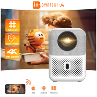 BYINTEK U4 Projector 4K 1080P Smart Mini Home Theater Video Android WIFI for Smartphone Cinema Projectors