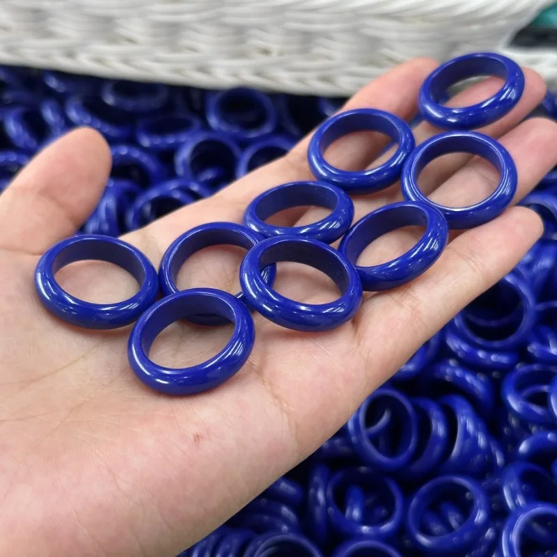 1pc New Natural Lapis Lazuli Inner Diameter 13/18mm Ring Jadeite Ring Jewelry Charm Fashion Lucky Designer Luxury Gift Women