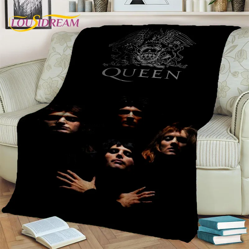 Coperta Queen-Rock-Band 3D freddy Mercury, coperta morbida per la casa camera da letto divano da letto Picnic Travel Office Cover coperta per bambini