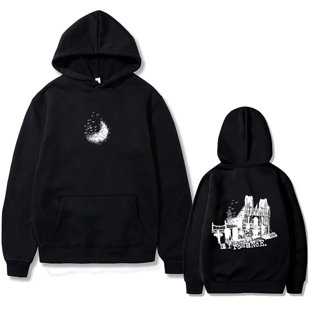 

My Chemical Romance Punk Band Hoodie Cemetery Drive The Black Parade Pullover Hoodies Men's Women's Fashion Oversized Sweatshirt