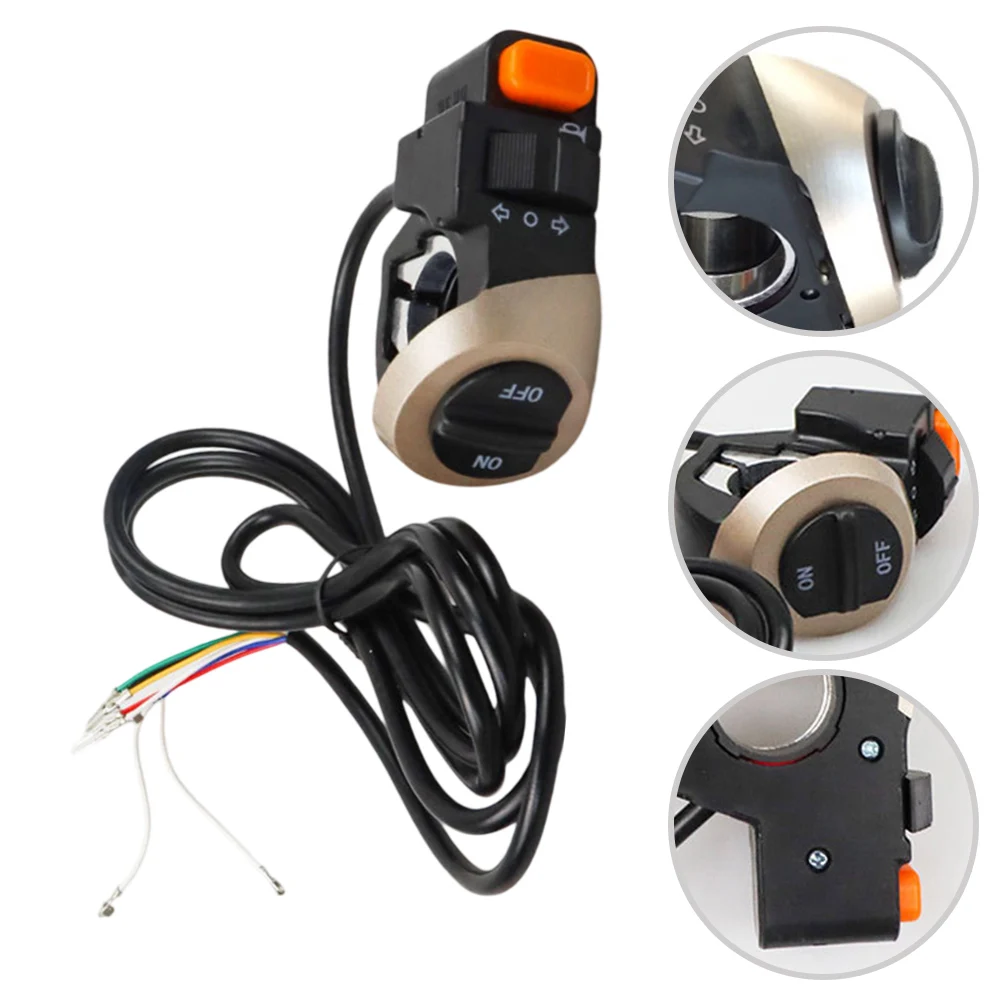 

Horn Switch Ebike Switch Black Color Easy To Install High Compatibility Practical Use Three-function Switch Easy To Use